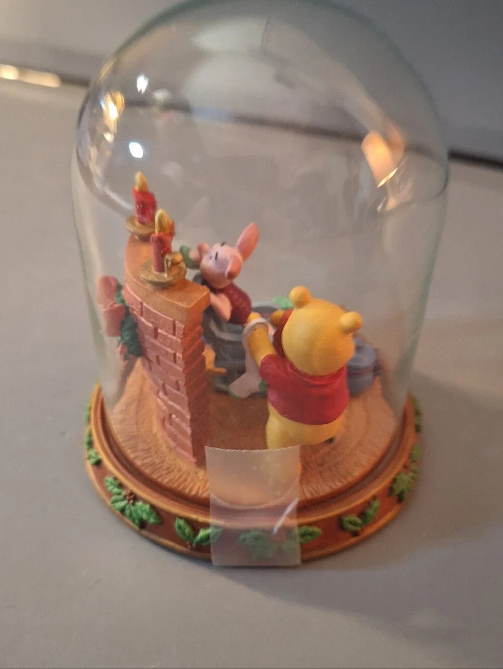 Disney Winnie the Pooh and Friends Bell Jar Glass Dome Vintage